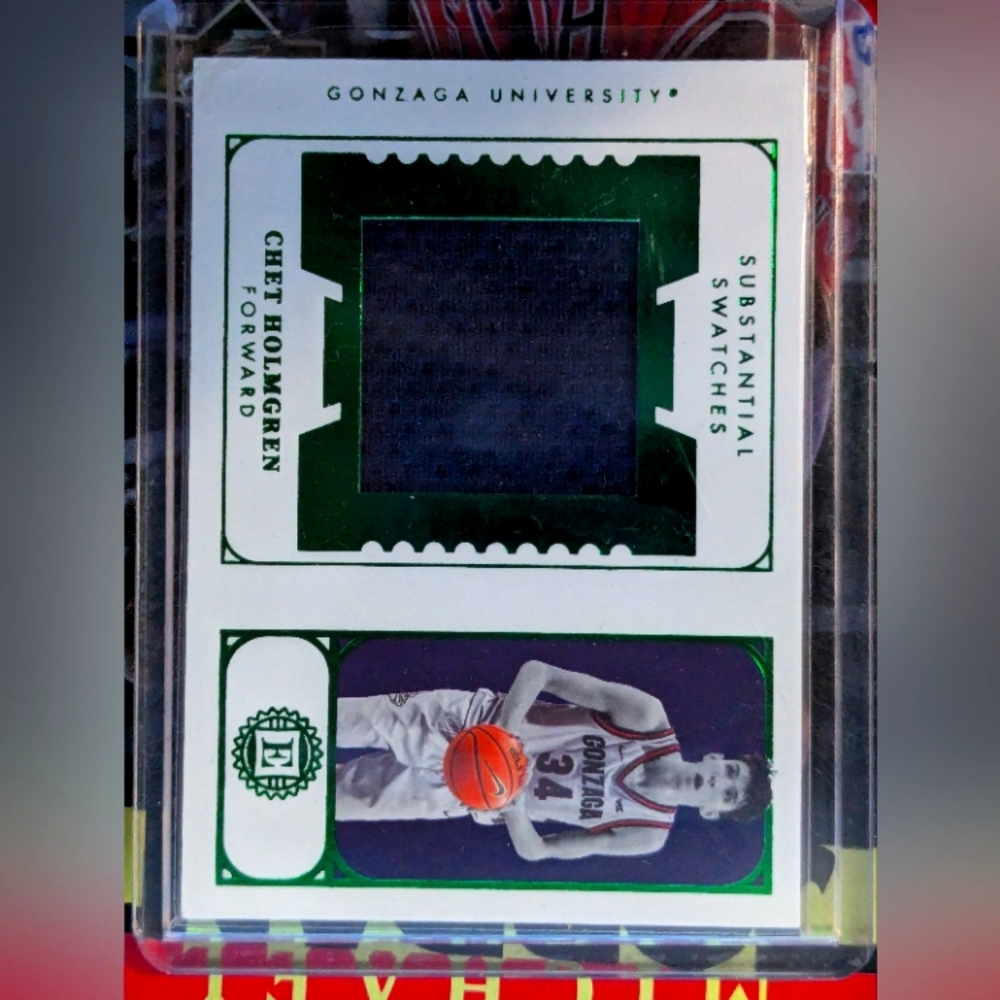 2022 Panini Chronicles Encased Draft Picks Substantial Swatches Chet Holmgren